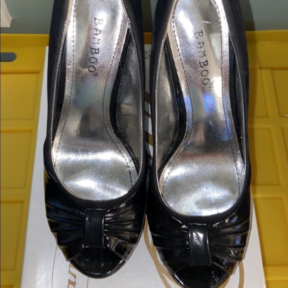 Black platform heels